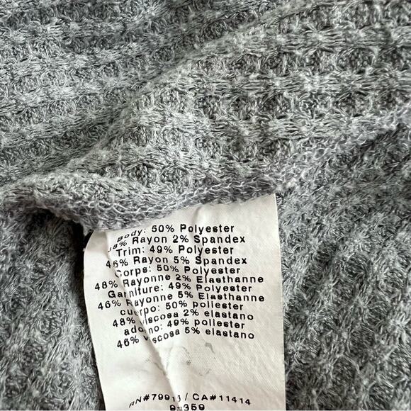 Motherhood Maternity Waffle Knit Gray Open Sweater Cardigan - Picture 5 of 5